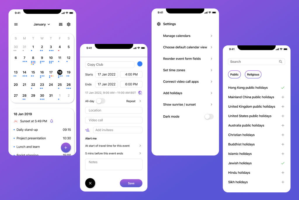 Covering niche needs in a calendar&nbsp;app